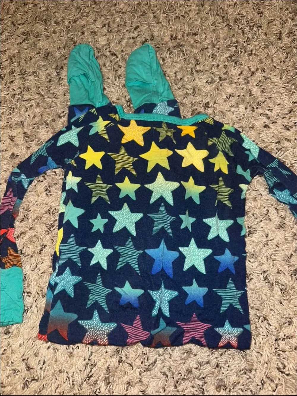 Little Sleepies Bamboo Crescent Zippy- Multicolor Stars